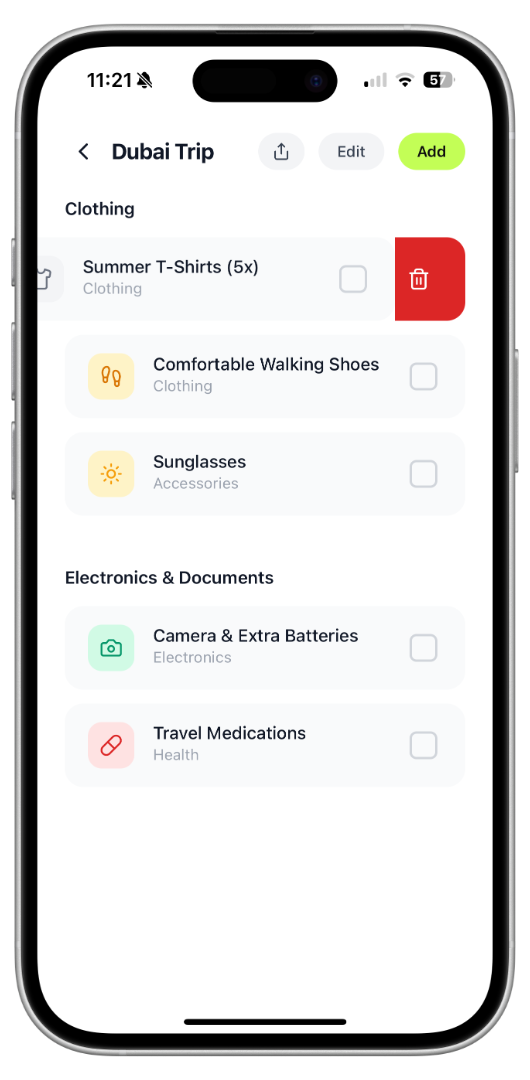 Bagio Checklist