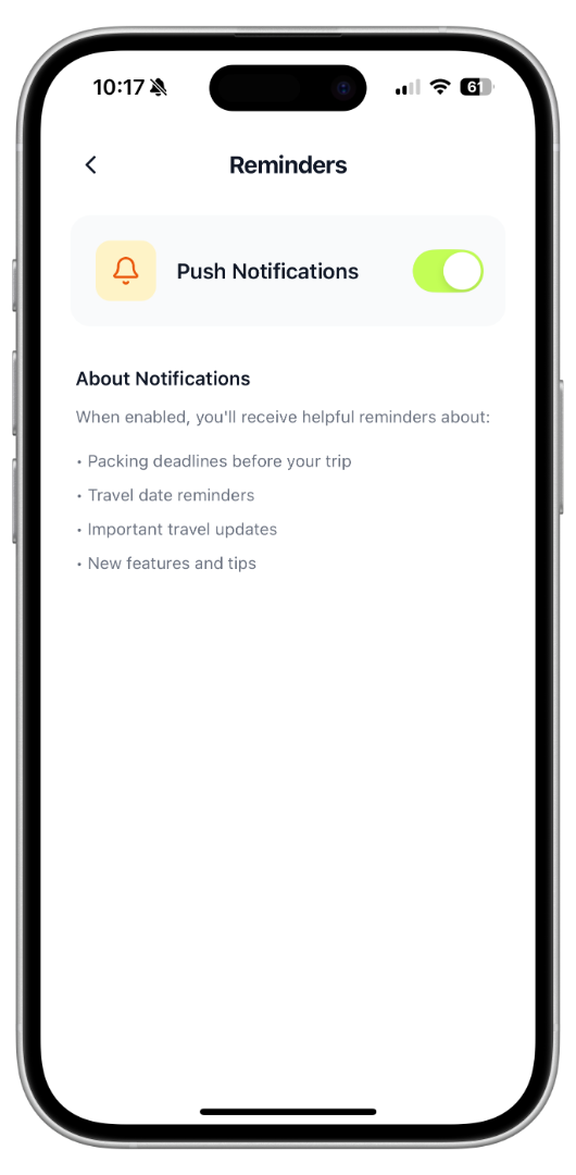 Bagio Notifications